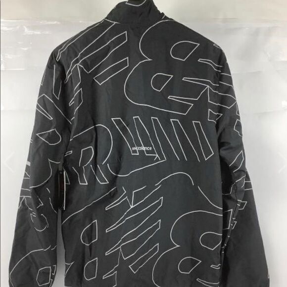 NEW BALANCE Mens Reflect Accelerate Jacket Top Black Sports Running Full Zip NEW - Picture 3 of 7